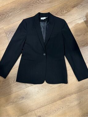 Calvin Klein Women's Black Single-Button Blazer